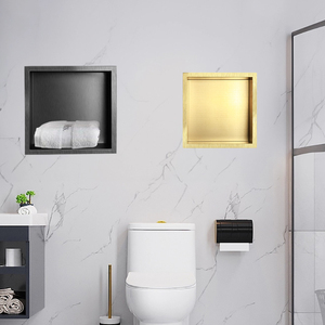 12 \ "Moderne En Acier Inoxydable Carré Simple Étagère Carrelable Douche Niches Murales Armoire <span class=keywords><strong>De</strong></span> Douche Intégrée <span class=keywords><strong>Niche</strong></span> <span class=keywords><strong>Salle</strong></span> <span class=keywords><strong>De</strong></span> Bains Rangement - Product Image 1