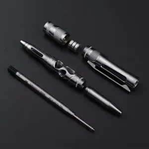 Bolígrafo Táctico 3 en 1 de Aleación de Titanio EDC, Mini Linterna LED Multifunción, Autodefensa, Supervivencia y Camping, Linterna para Senderismo - Product Image 1