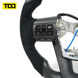 Volante de Fibra de Carbono Real TDD Compatible con Toyota Sport, Estilo Racing en Forma de D, Personalizable - Product Image 3
