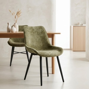 Sedia da Pranzo in Stile Italiano Verde Elegante Personalizzata di Alta Gamma per <span class=keywords><strong>Cucina</strong></span> e <span class=keywords><strong>Soggiorno</strong></span> - Product Image 2