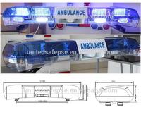 Barre lumineuse d'avertissement de véhicule d'urgence avec sirène et klaxon Barre lumineuse LED pour ambulance avec haut-parleur et sirène Barre lumineuse pour pompier