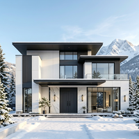 Villa personnalisée à deux étages en structure acier, villas de luxe préfabriquées, construction rapide, maison à ossature acier pour projet de villa familiale
