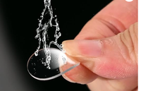 Points adhésifs nano acryliques transparents découpés à la main, amovibles, activés par l'eau, avec barre de poignée, à base d'adhésif thermofusible