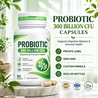Capsules de probiotiques bio pour femmes avec 300 milliards d'UFC et 60 unités pour la santé intestinale des adultes, le confort digestif et le soutien immunitaire
