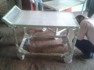 Convenient Metal Table <b>Trolley</b> with Four-Wheel for Industrial & <b>Tool</b> Usage Customizable OEM Supported - Product Image 3