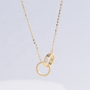 สร้อยคอเงินแท้ 925 ชุบทองรูปดอกไม้ ราคาโรงงาน ขายส่ง สไตล์เกาหลี สร้อยคอจี้รูปหัวใจสำหรับคุณแม่ - Product Image 2