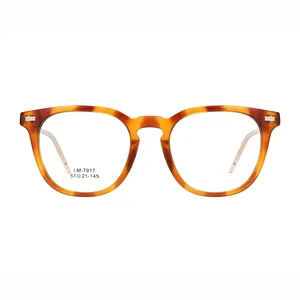 IU-LM7017 도매 2023 새로운 디자인 패션 프리미엄 여성 남성 아세테이트 안경 광학 안경 프레임