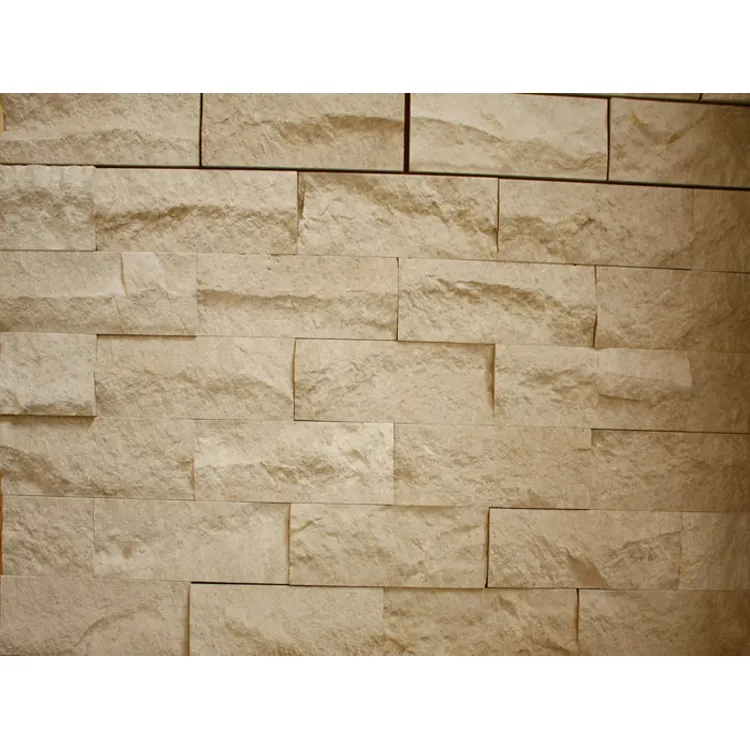 Custom pedra natural walling design calcário mármore split face pedra telha para parede decoração