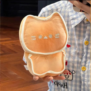 دمى قطط على شكل بسكويت توست، تصنيع ألعاب قطيفة مخصصة، محشوة بقطن PP، 8 بوصات، ألعاب حيوانات محشوة، ألعاب قطيفة لعيد الميلاد لآلات المخلب - Product Image 3