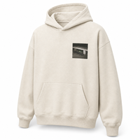 Sweat-shirt à capuche unisexe personnalisé en ivoire avec impression photo de skateboard, OEM ODM, en molleton