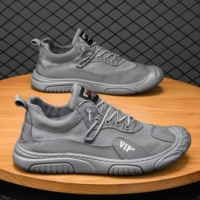 Nouvelles chaussures de course légères en mesh respirant pour hommes, chaussures décontractées élégantes à blocs de couleur, chaussures de sport à semelle souple et amortissantes