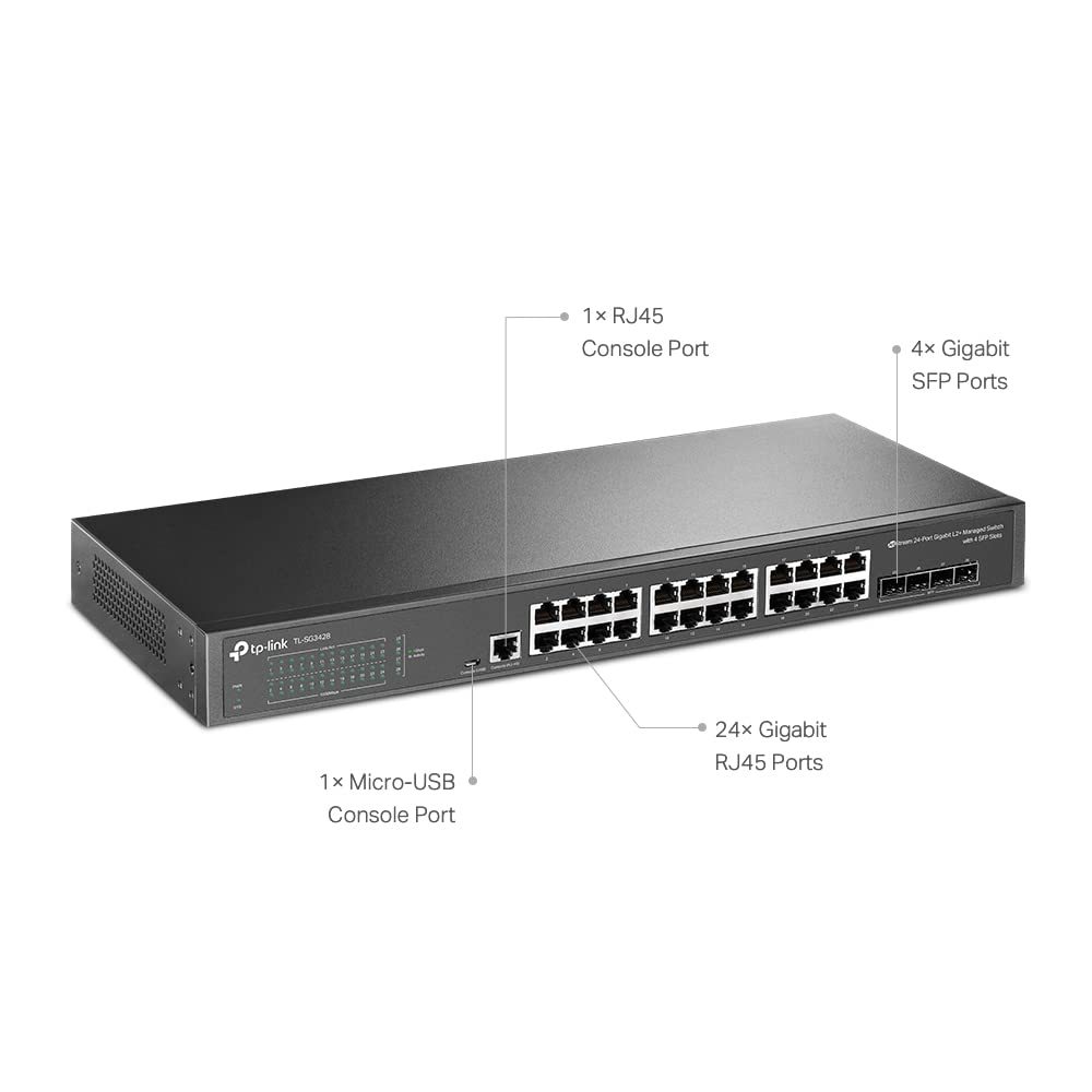 TP-Link TL-SG3428 24 Port Gigabit Switch 4 SFP Slots Omada SDN Integrated L2+ Smart Managed IPv6 Static Routing Switch TP-Link · image 2