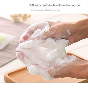 Éponge Loofah Nettoyante Visage, Nettoyant Facial Exfoliant, Filet à Savon Moussant, Réducteur de Déchets, pour Mousse Hydratante Visage Effet Guimauve - Product Image 5