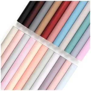 Christmas Gift Eco Friendly Waterproof Bicolor Gift Wrapping Paper Manual Floral Bouquet