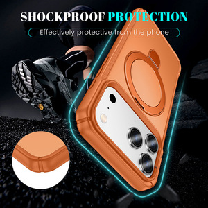 Hot Sale Matte Magnetic Kickstand Phone Case For iPhone 18 17 Pro Max Shockproof <b>Wireless</b> Charging Protective Cover - Product Image 6