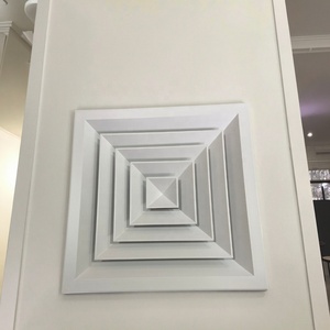 Thiết kế hiện đại trần vuông không khí nướng thông gió khuếch tán HVAC cung cấp hợp kim nhôm <span class=keywords><strong>AC</strong></span> lưới tản nhiệt - Product Image 1