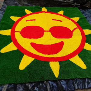 Gazon artificiel Xinchengzhi en PVC vert pour maternelle, tapis d'extérieur avec motifs du zodiaque en dessin animé - Product Image 5