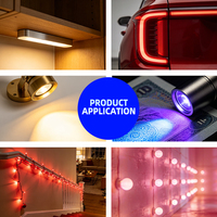 Diode LED à puce haute puissance 1W 3W 12V 24V Jaune Vert Blanc Bleu Bleu Glace Rose Rouge UV Ultra Lumineuse sur substrat aluminium
