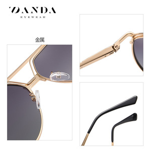 แว่นกันแดดนักบิน DANDA รุ่น JS8554 โพลาไรซ์ UV400 กรอบเต็มทรงสี่เหลี่ยมผืนผ้า สำหรับผู้ชาย ขับรถ ป้องกันแสงสะท้อน - Product Image 4