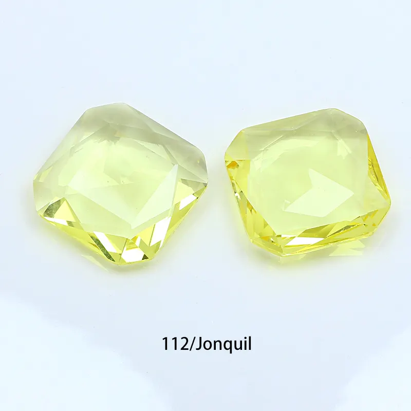 Diamantes de imitación cuadrados transparentes punto personalizado espalda K9 piedra de lujo al por mayor piedra de cristal suelta para joyería accesorios de ropa