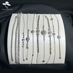 Premium 925 Sterling Silver 1CT Moissanite Women's <strong>Bracelet</strong> Fashionable Ladies' <strong>Bangles</strong> - Product Image 3