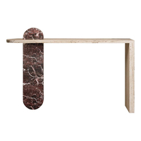 Table console moderne de style nordique en marbre, personnalisable, meubles d'entrée, décoration intérieure, étroite, haute, pour couloir