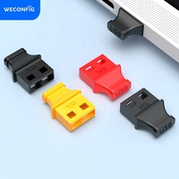 Lot de 100 capuchons anti-poussière USB avec poignée, vente en gros
