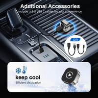Caja Inalámbrica CarPlay Android Auto de Calidad Premium con Pintura Metálica ABS, Control por Voz, Conexión Dual, Sistema de Sincronización de Alta Velocidad