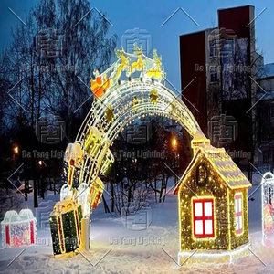 Large Christmas Arch Motif <b>Lighting</b> Outdoor LED Commercial Holiday Display - Product Image 2