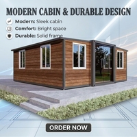 Expédition immédiate : Maison conteneur extensible à double aile de 20 pieds et 40 pieds, résistante à la corrosion et aux intempéries, design moderne, 3 à 5 chambres