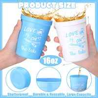 Gobelets de stade personnalisés réutilisables en plastique 12/16 oz pour mariages, avec logo