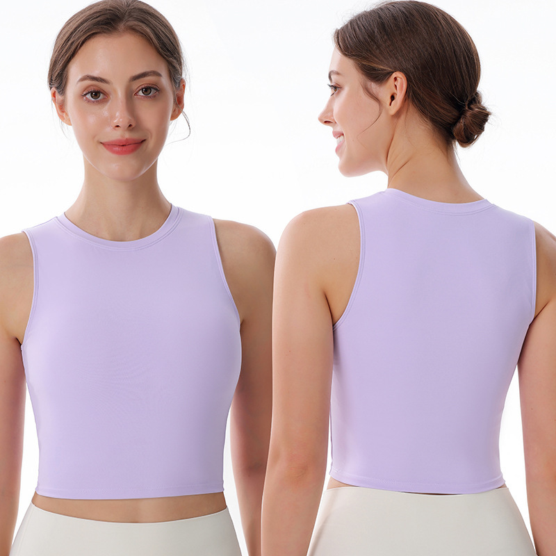 16 Colors Custom Logo Breathable Fitness Top U-Shaped Neckline Racer Back Fixed Cup Running Outdoor Shockproof Women Yoga Bra