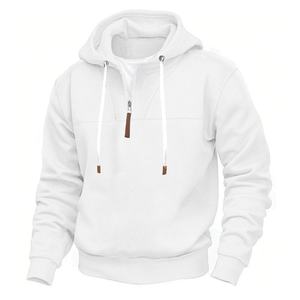 เสื้อฮู้ดผู้ชายแฟชั่นทรงเข้ารูป สไตล์ลำลอง ปักลายกีฬา คอตั้ง ซับในหนา - Product Image 2