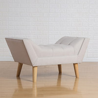 Fauteuil d'appoint capitonné en velours nordique avec ottoman, fauteuil de salon moderne à dossier haut, canapé simple pour salon, chambre à coucher, hôtel