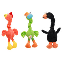 Jouet à mâcher couineur en forme d'oiseau à long cou, résistant aux morsures, en polyester durable pour chiens, modèle PT361 - Meilleure vente