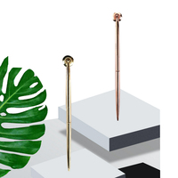 Stylo à bille de bureau en métal avec base en métal coloré, design le plus récent, pour comptoir de banque, largeur d'écriture de 0,5 mm