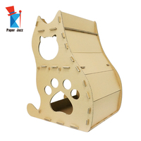 Puzzle en carton 3D à faire soi-même, jouet mignon en forme de maison de chat, prix d'usine, vente chaude