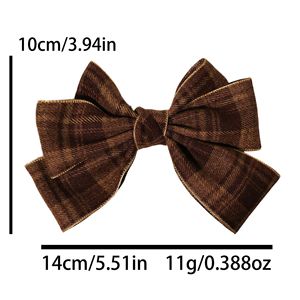 Nouveaux Nœuds à Cheveux en Tissu à Carreaux Tendance, Pinces à Cheveux en Ruban pour Enfants, Grandes Pinces Alligator pour Filles, Tout-Petits et Enfants - Product Image 2