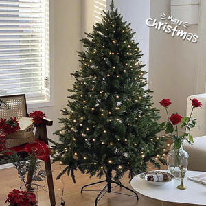 <span class=keywords><strong>Sapin</strong></span> de Noël en PE durable, aspect réaliste, feuilles de pin vertes et denses, artificiel, 2,4 m, éclairé, pour décoration intérieure, maison, fête, festival - Product Image 5