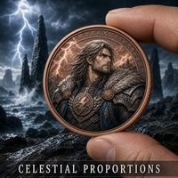 Pièce de collection de guerrier viking en cuivre fin .999 de 1 oz, avec portrait de rune nordique personnalisé, médaille commémorative, vente en gros