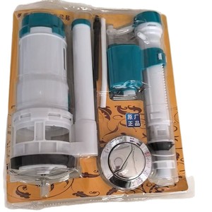 Valve de remplissage de réservoir de toilettes universelle, système de chasse d'eau, valve d'entrée en plastique avec flotteur et double bouton pour réparation de réservoir de toilettes - Product Image 4