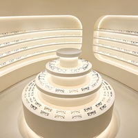 Vitrines d'exposition de lunettes personnalisées, rondes, optiques, éclairées par LED, de haute qualité, durables et écologiques