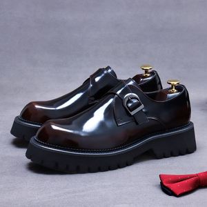 Zapatos Formales de Negocios para Hombre ASTON M.JAZZ, de Piel Vacuna Genuina, con Diseño de Hebilla, Estilo Británico, Suela Gruesa - Product Image 2