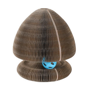 Groothandel Kattenkartonnen Speelgoedbel Nieuwe Moderne Lounge Dubbellaagse Gegolfde Klauwen Orgel Speelgoed Kartonnen Bord Kattenkrabpaal - Product Image 6