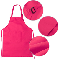 Pochettes durables en coton et Polyester, 4 pièces, tabliers colorés, ajustables, pour Chef, cuisine pour enfants, vente en gros