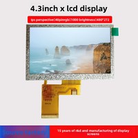 SHENGHE Modul LCD Uji Medis Digital Sudut Lebar IPS 4,3 Inci Resolusi 480*272 Antarmuka RGB 40-Pin Lampu Latar LED 1000