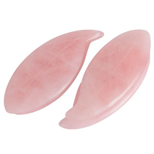 Nouveau produit <span class=keywords><strong>2019</strong></span> quartz rose guasha anti-âge pour le visage massage Cristal Gua Sha Conseil - Product Image 3