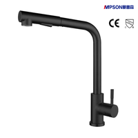Robinet de cuisine moderne minimaliste transfrontalier, mitigeur chaud/froid extractible en acier inoxydable avec cartouche céramique pour le lavage des légumes