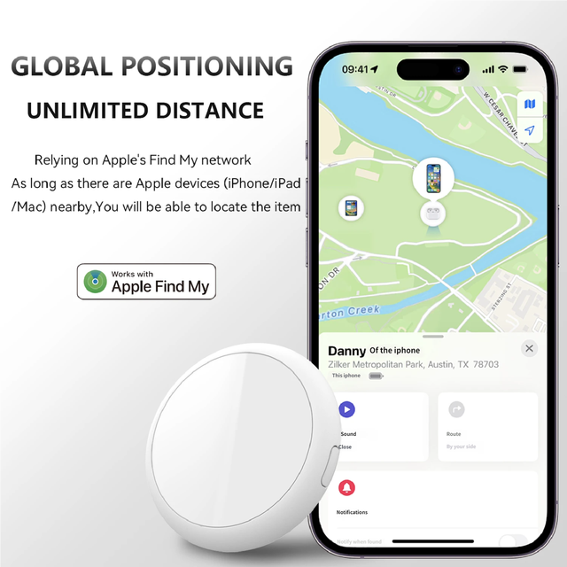 Mini Smart Tracking Device for IOS Find My Anti-Lost Finder for Keys Bags Pets with Accurate Positioning