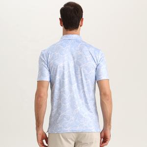 फ़ैक्टरी कस्टम ओम odm couflage कपड़े 4 तरह से पॉलिएस्टर आकस्मिक बुनाई 3 डी मुद्रित स्टैंड कॉलर पोलो शर्ट - Product Image 3